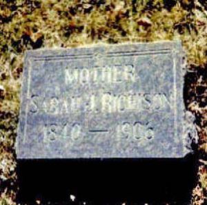 Sarah Jane Ayars gravestone