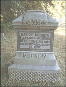 David Bacon McGrew gravestone